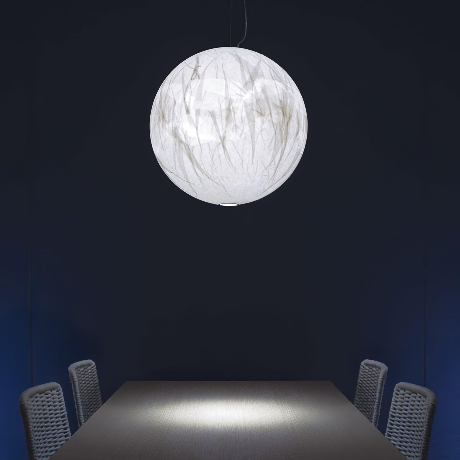Globe Minimalist Silk Pendant Lamp - Blowlighting