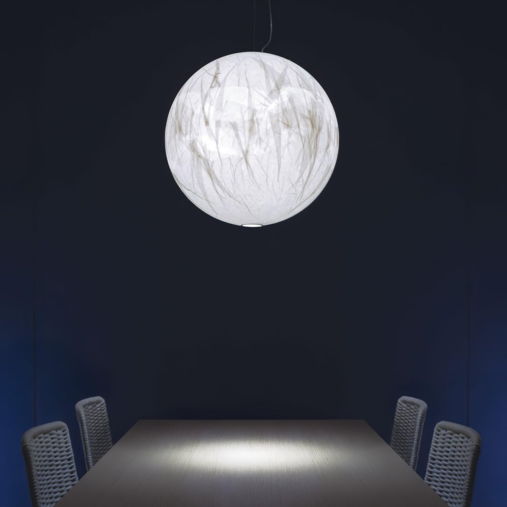 Globe Minimalist Silk Pendant Lamp - Blowlighting