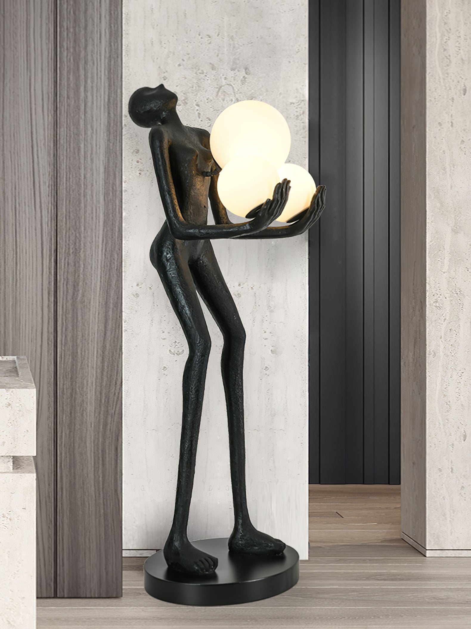 Erthearae Abstract Iron Floor Lamp - Blowlighting