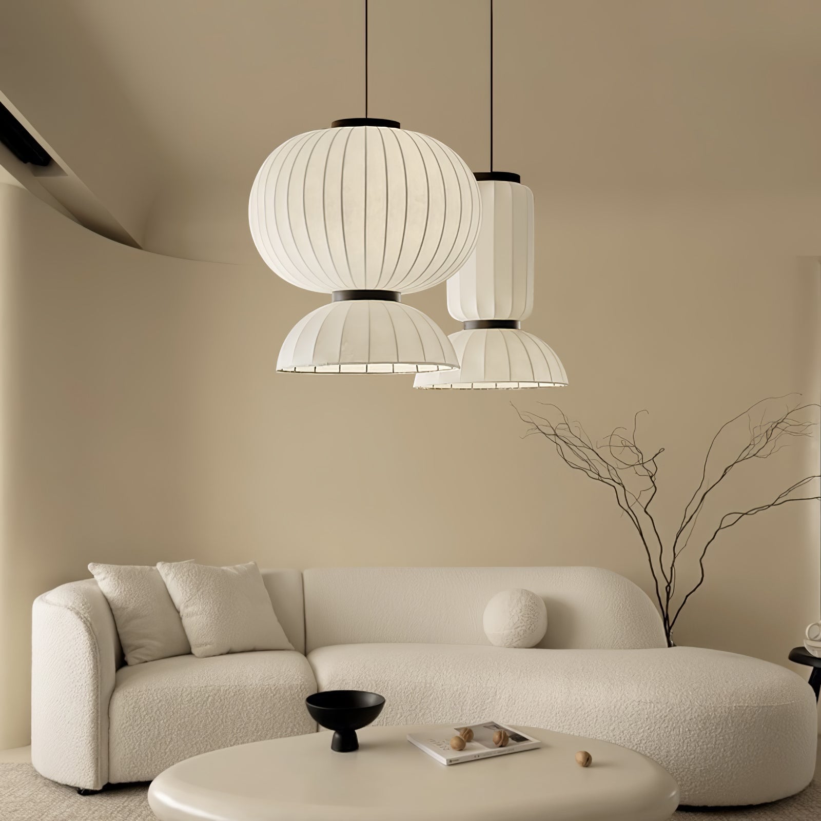 Eurzorion Silk Lantern Pendant Light - Blowlighting