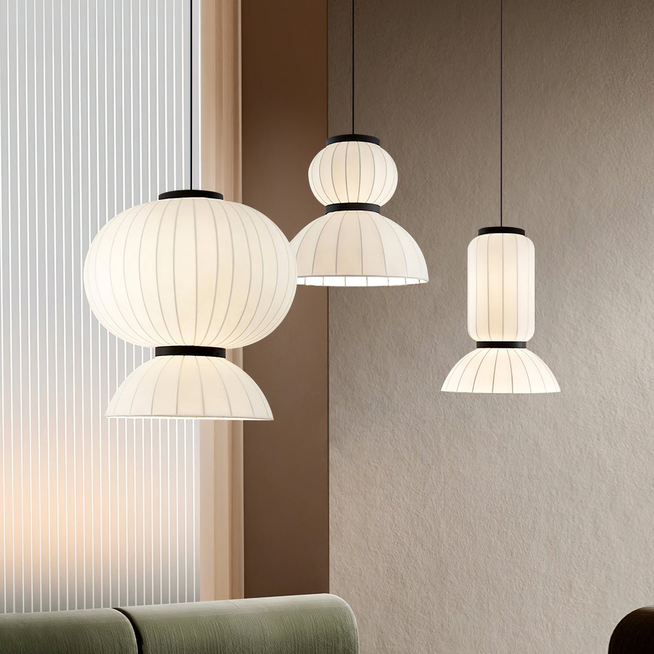 Eurzorion Silk Lantern Pendant Light - Blowlighting