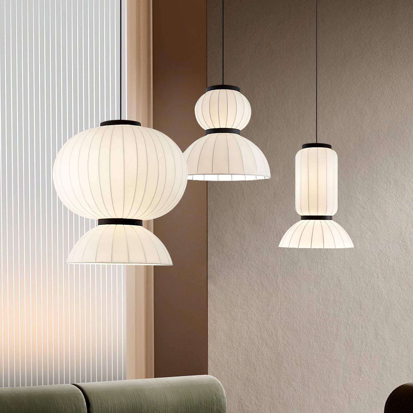 Eurzorion Silk Lantern Pendant Light - Blowlighting