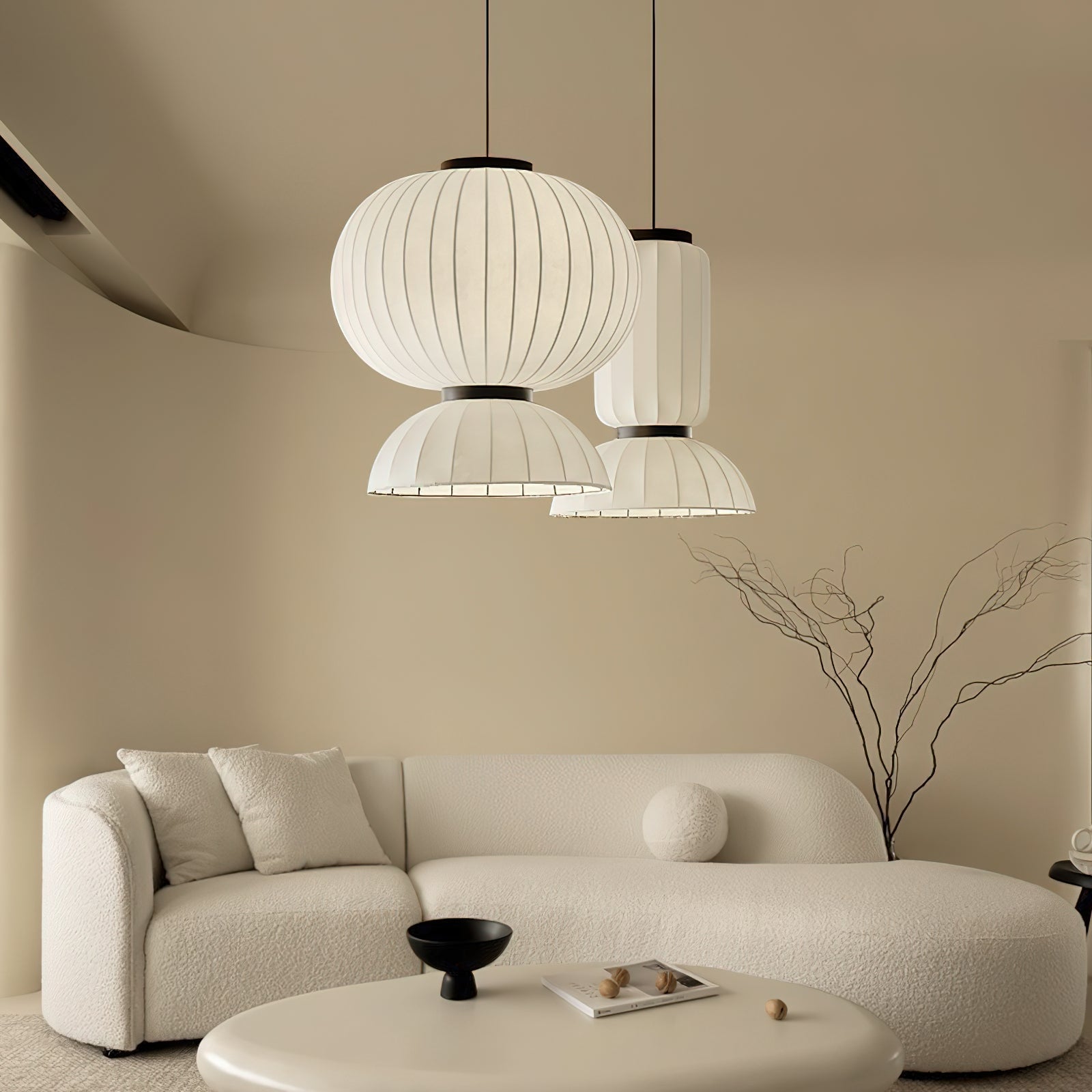 Eurzorion Silk Lantern Pendant Light - Blowlighting