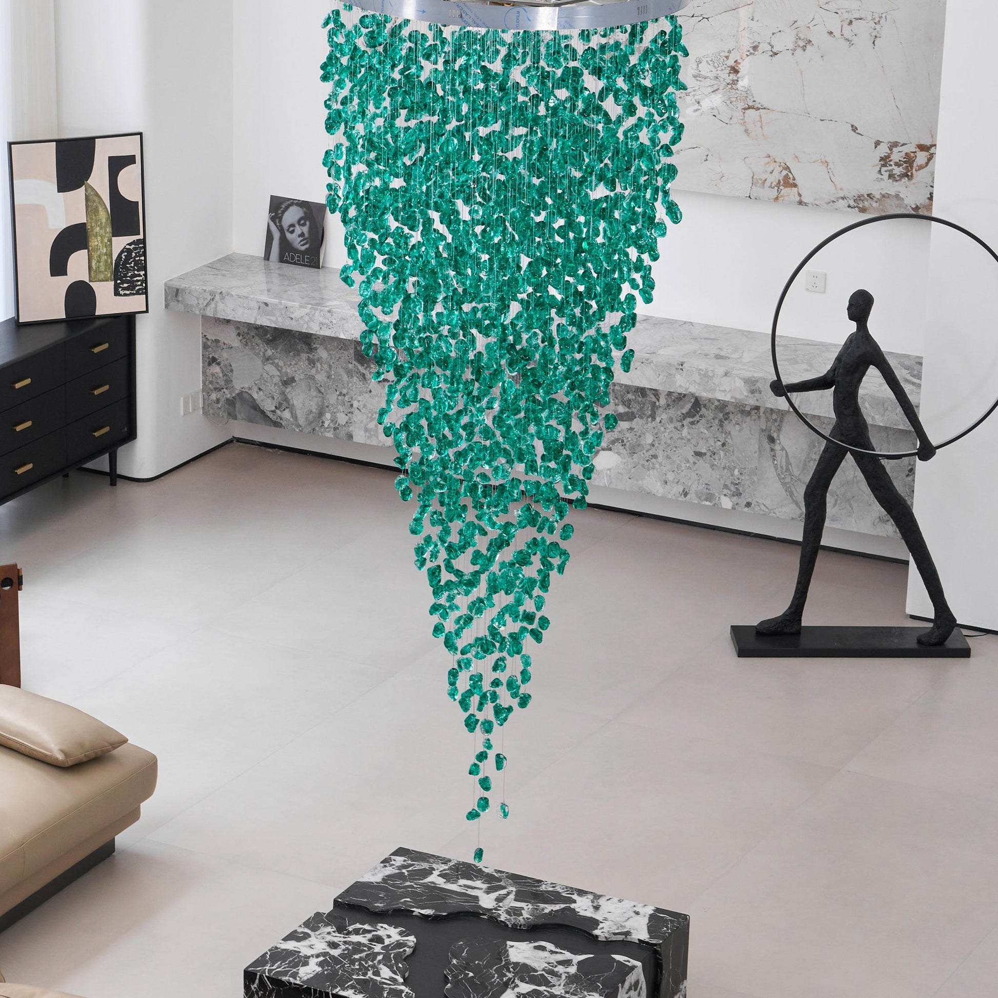 Veshaa Postmodern Luxury Stone Crystal Chandelier - Blowlighting