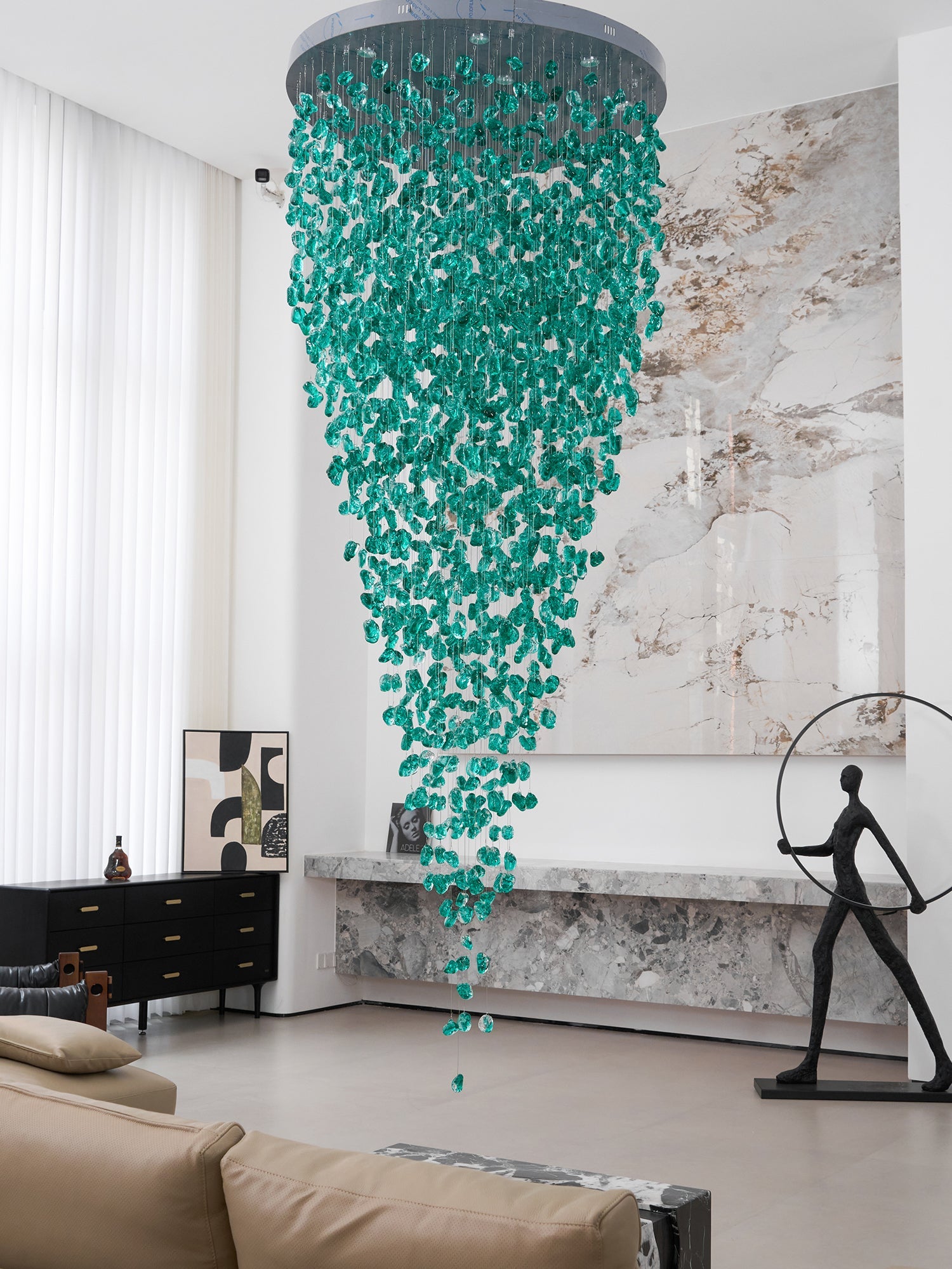 Veshaa Postmodern Luxury Stone Crystal Chandelier - Blowlighting