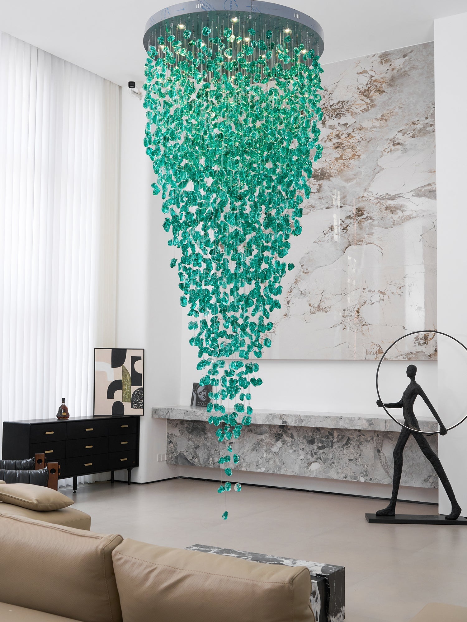 Veshaa Postmodern Luxury Stone Crystal Chandelier - Blowlighting