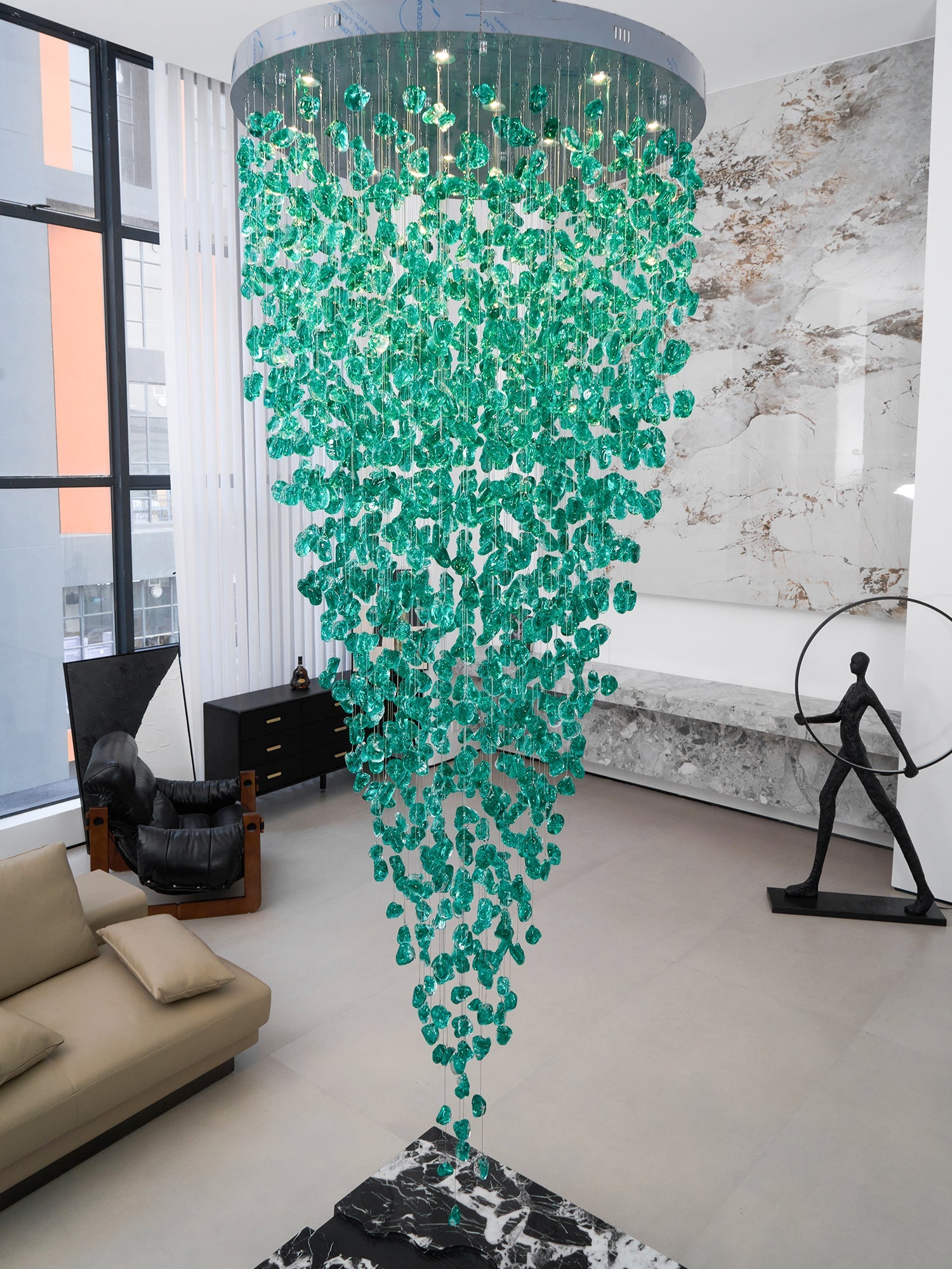 Veshaa Postmodern Luxury Stone Crystal Chandelier - Blowlighting
