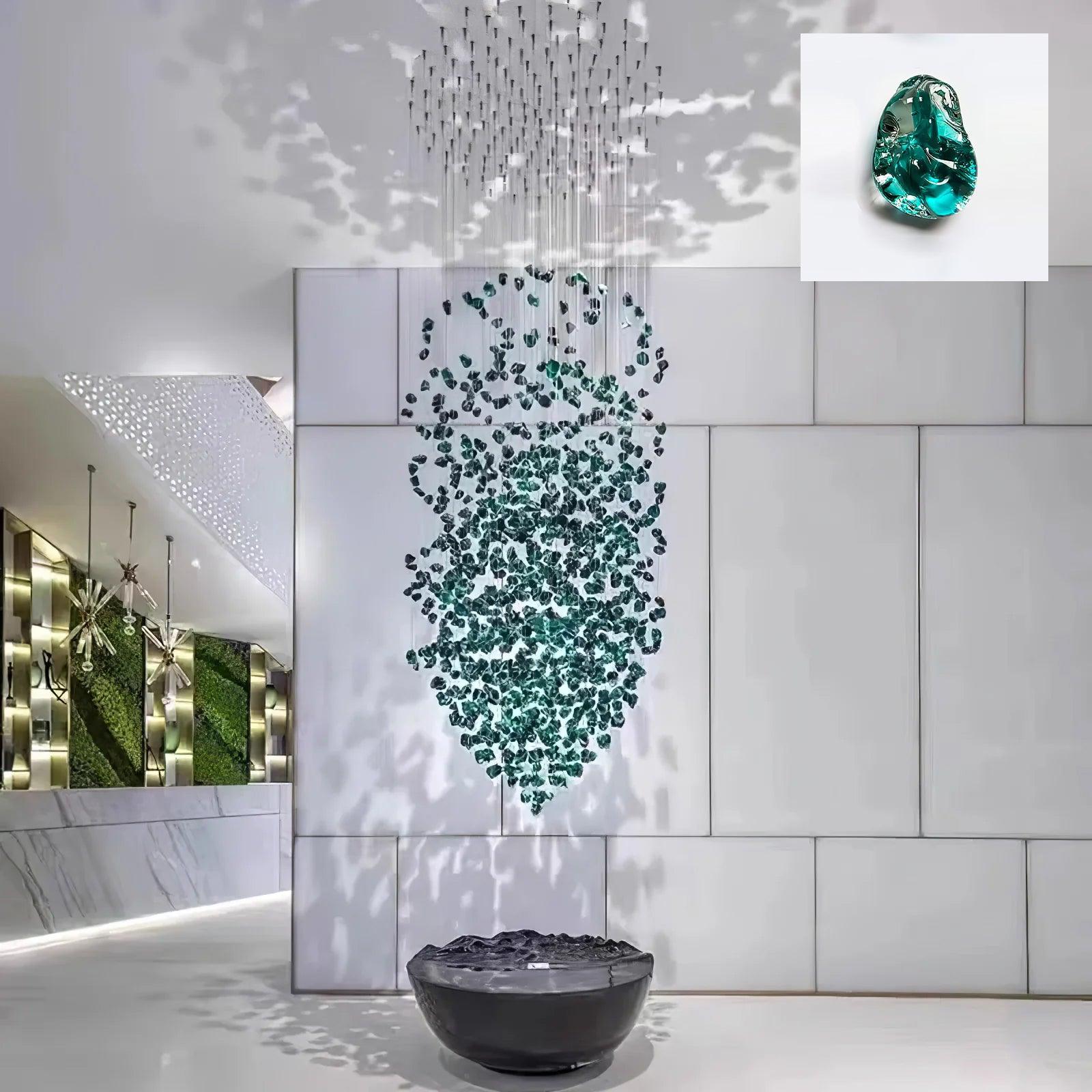Veshaa Postmodern Luxury Stone Crystal Chandelier - Blowlighting
