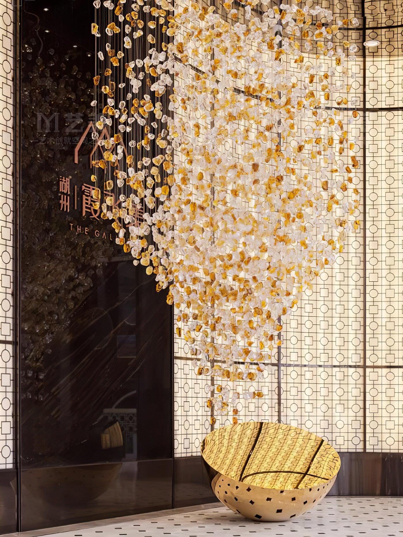 Veshaa Postmodern Luxury Stone Crystal Chandelier - Blowlighting