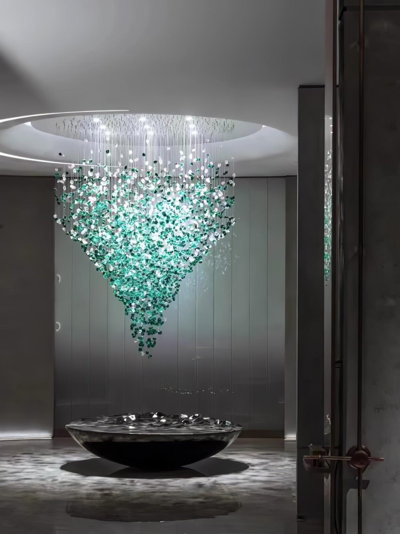 Veshaa Postmodern Luxury Stone Crystal Chandelier - Blowlighting