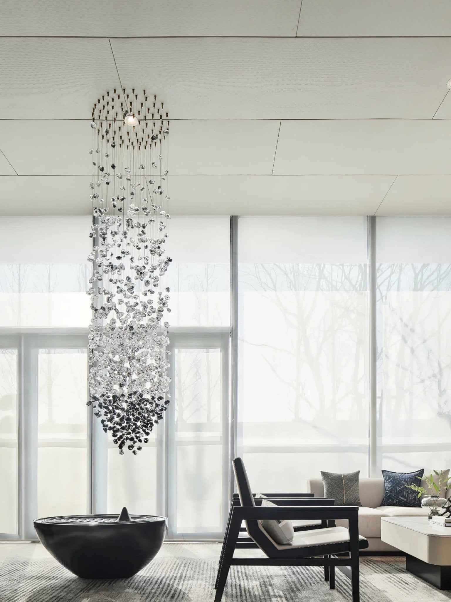 Veshaa Postmodern Luxury Stone Crystal Chandelier - Blowlighting