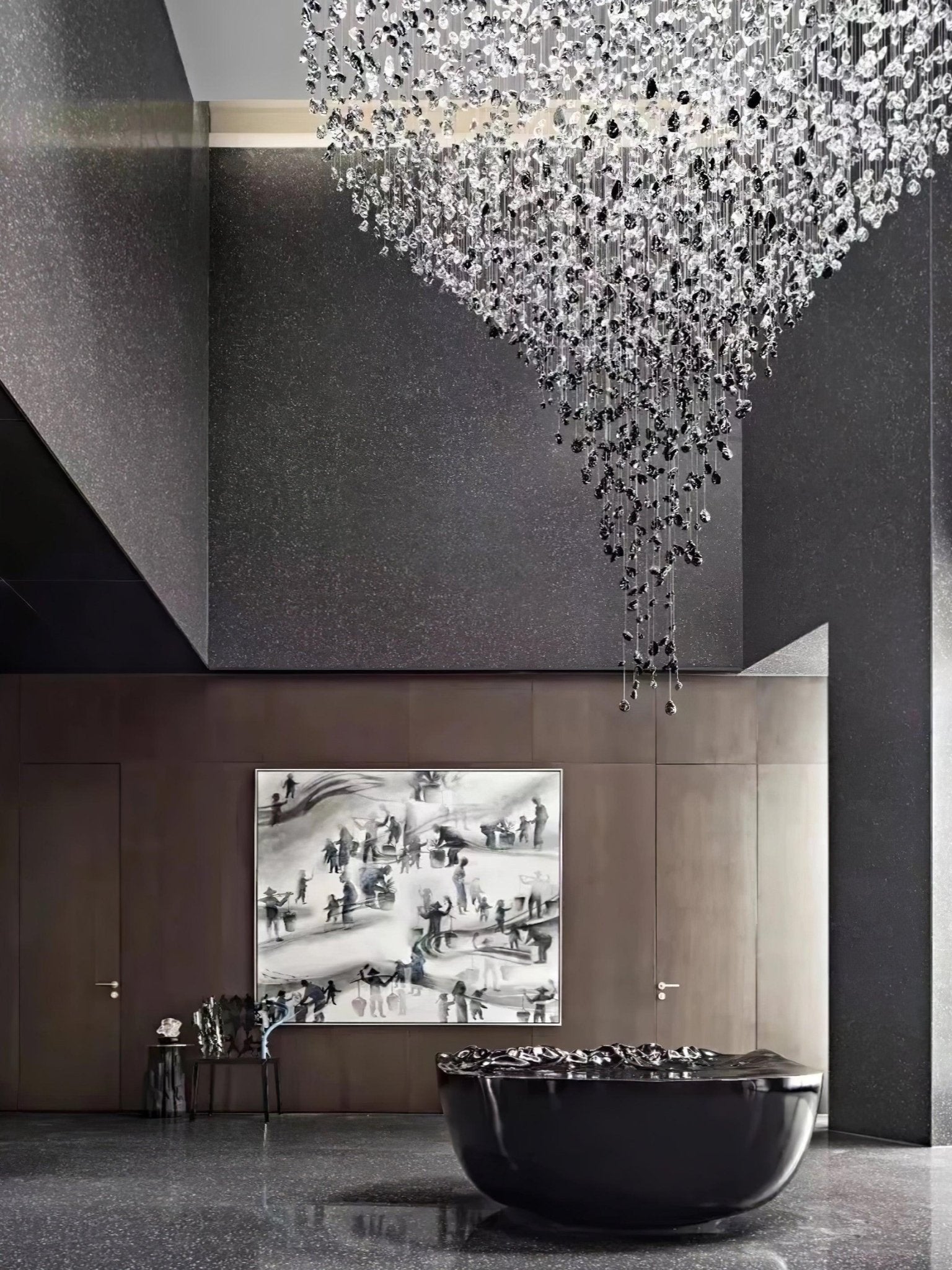 Veshaa Postmodern Luxury Stone Crystal Chandelier - Blowlighting