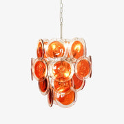 Aurora Chandelier Murano Orange Glass - Blowlighting