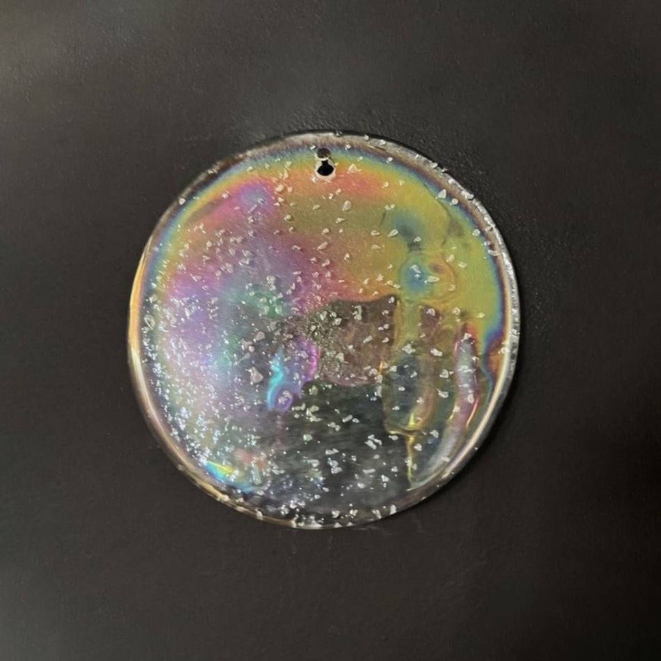 Aurora Chandelier Iridescent Murano Glass Disc - Blowlighting