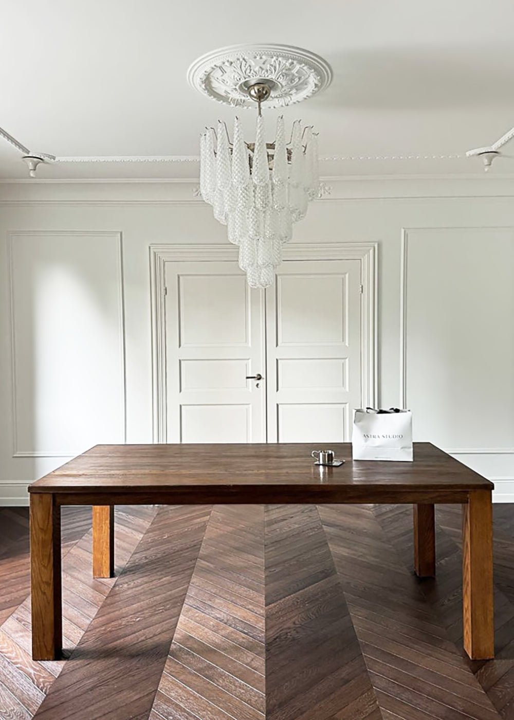 Aurora Chandelier Clear Droplets Murano Glass Waterfall Diamond - Blowlighting