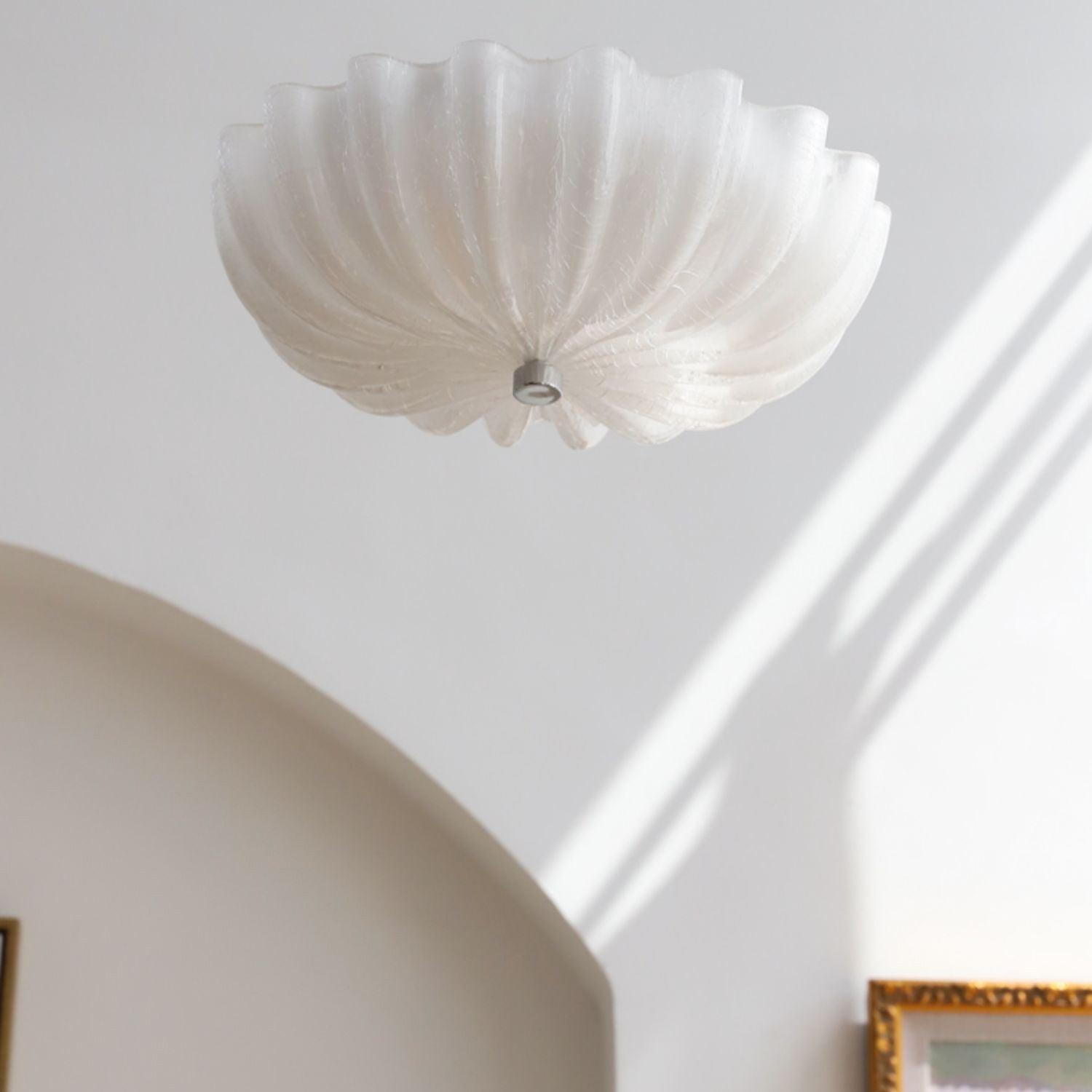 Aurora Ceiling Lamp Murano Blown Glass Shell Inspired - Blowlighting