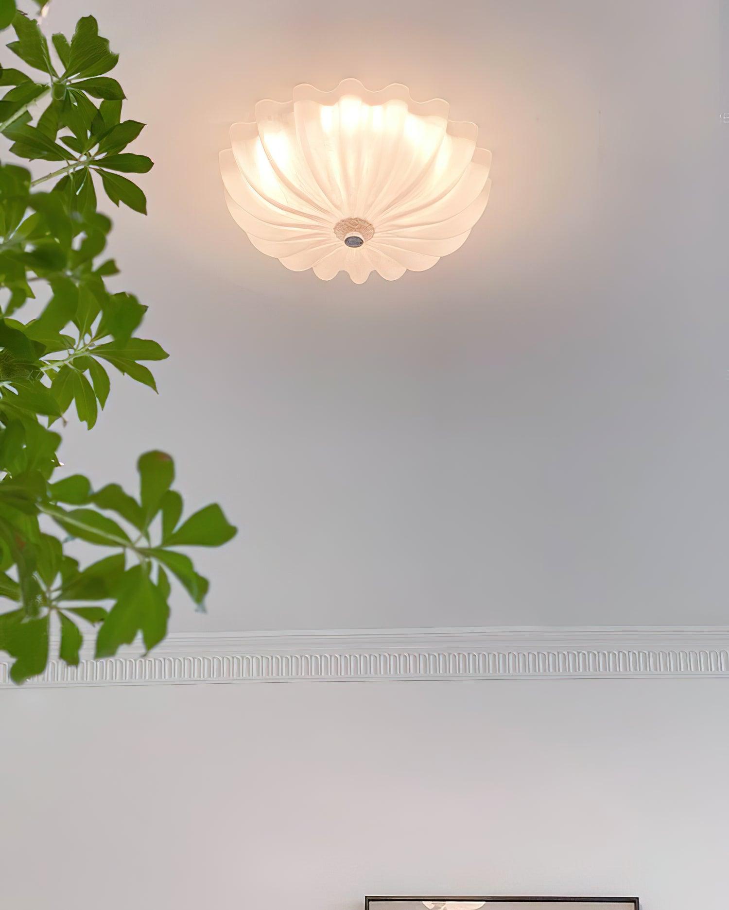 Aurora Ceiling Lamp Murano Blown Glass Shell Inspired - Blowlighting