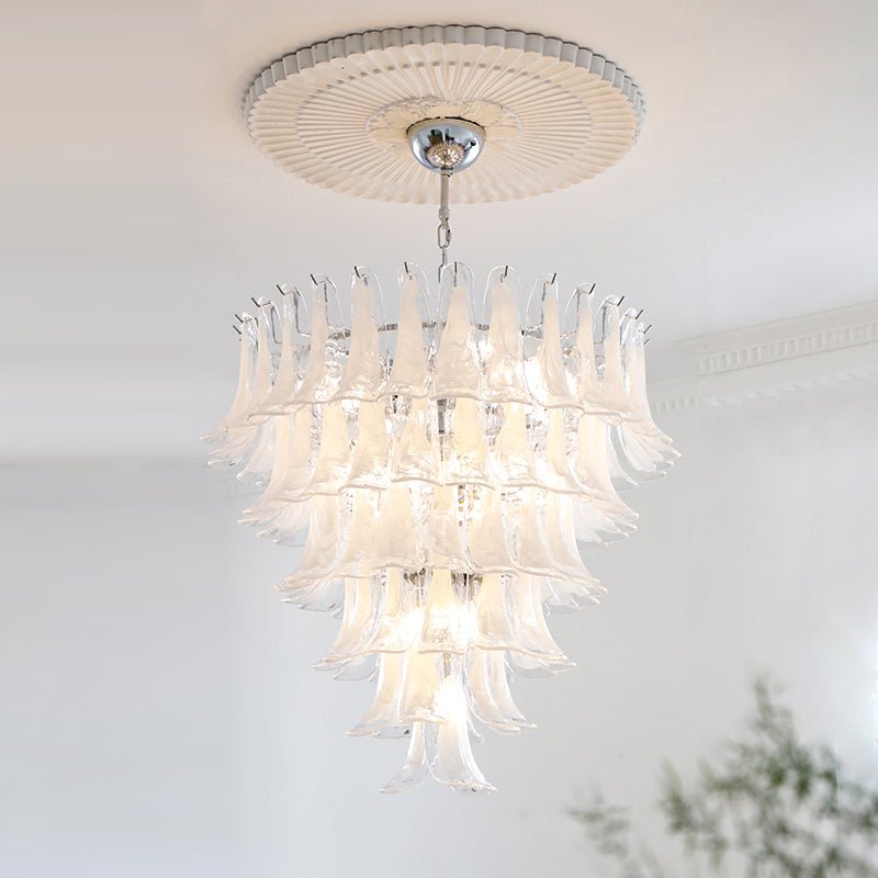 Aurora Chandelier Murano Glass Petals Vintage - Blowlighting