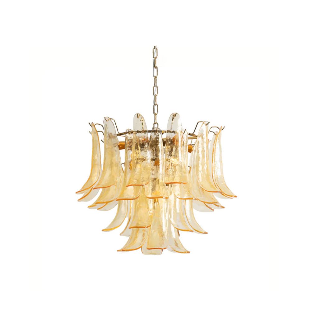 Aurora Chandelier Murano Glass Petals Vintage - Blowlighting