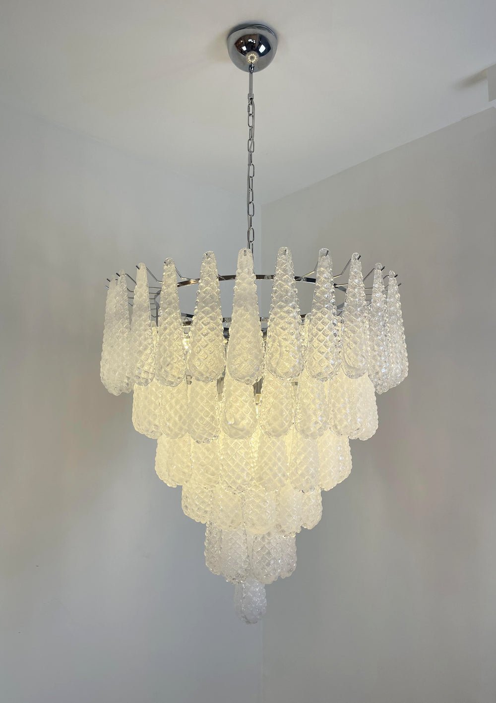 Aurora Chandelier Pinecone Murano Glass Textured Luxury - Blowlighting