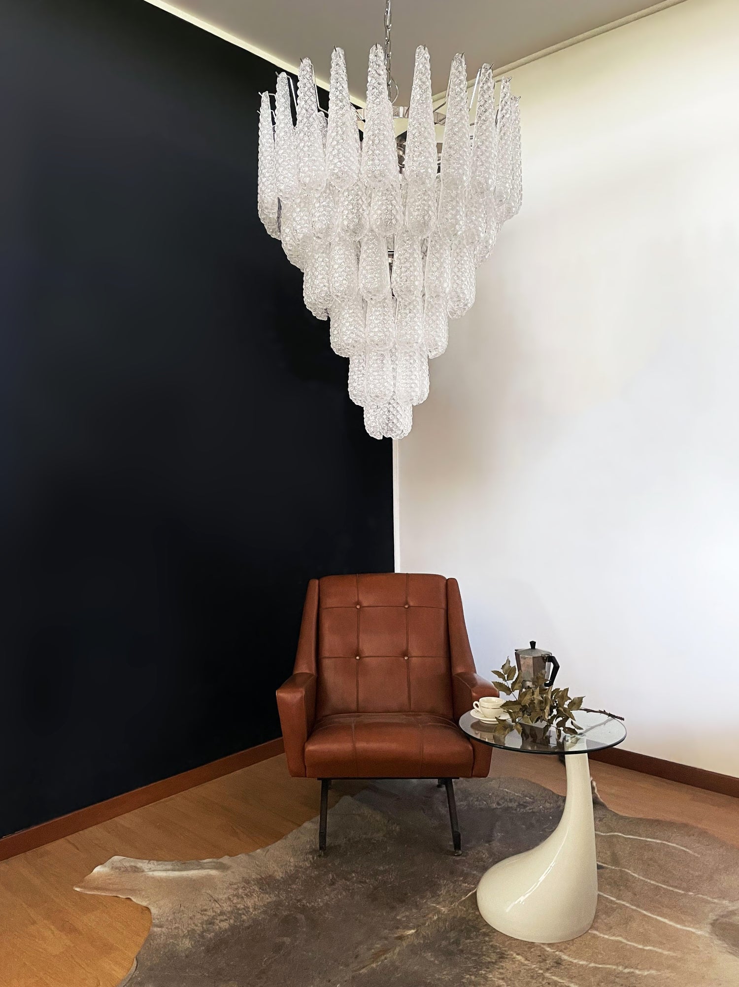 Aurora Chandelier Pinecone Murano Glass Textured Luxury - Blowlighting