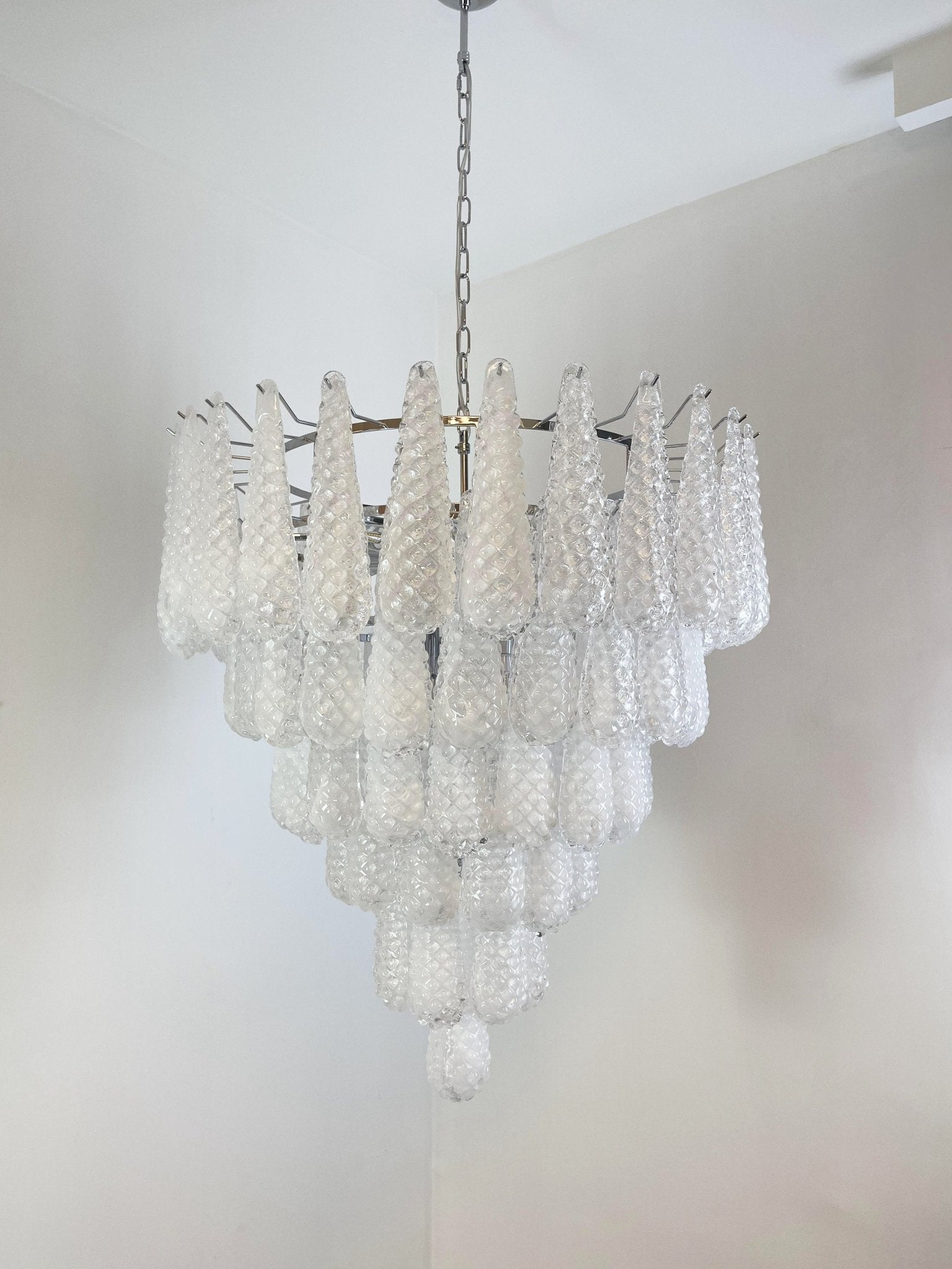 Aurora Chandelier Pinecone Murano Glass Textured Luxury - Blowlighting