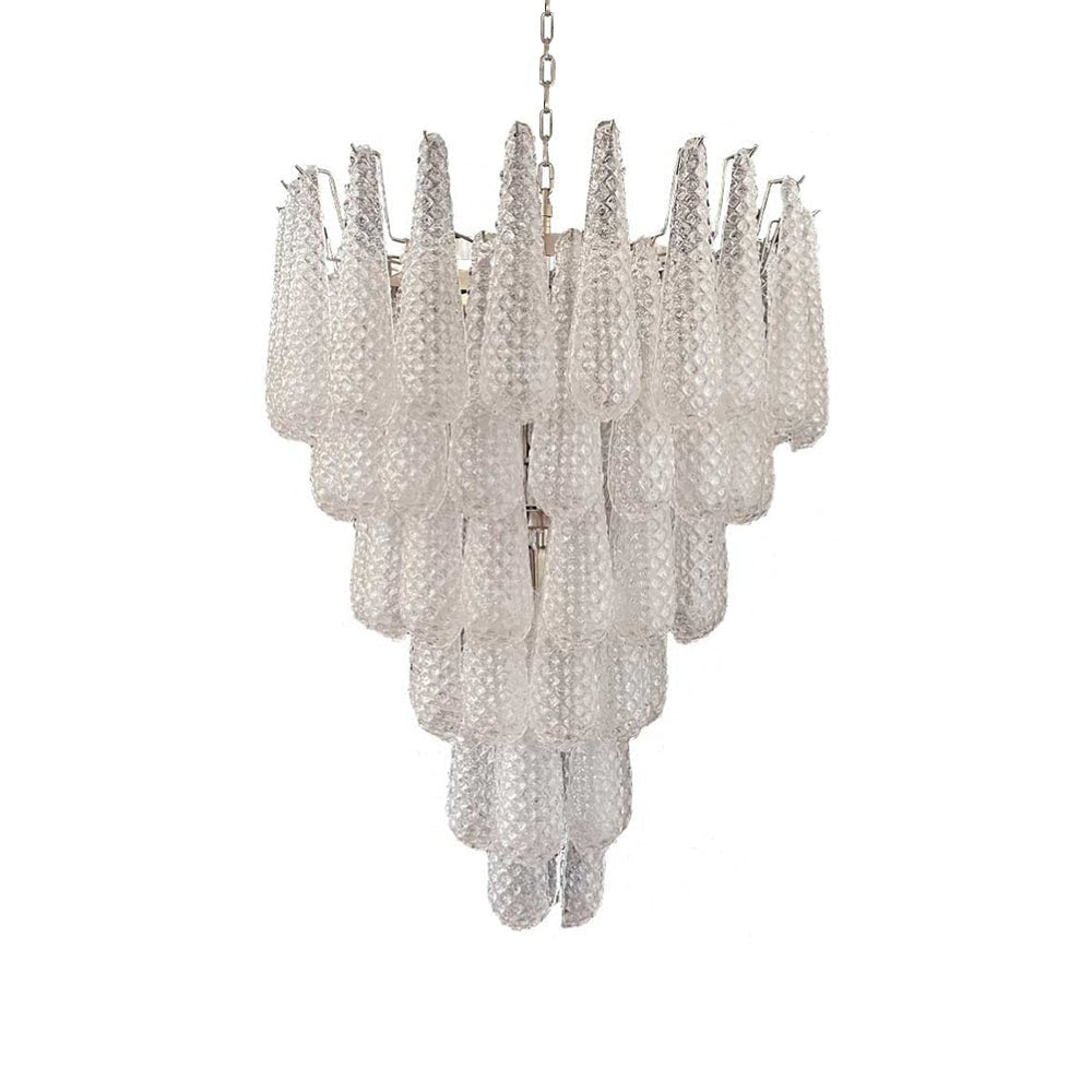 Aurora Chandelier Pinecone Murano Glass Textured Luxury - Blowlighting
