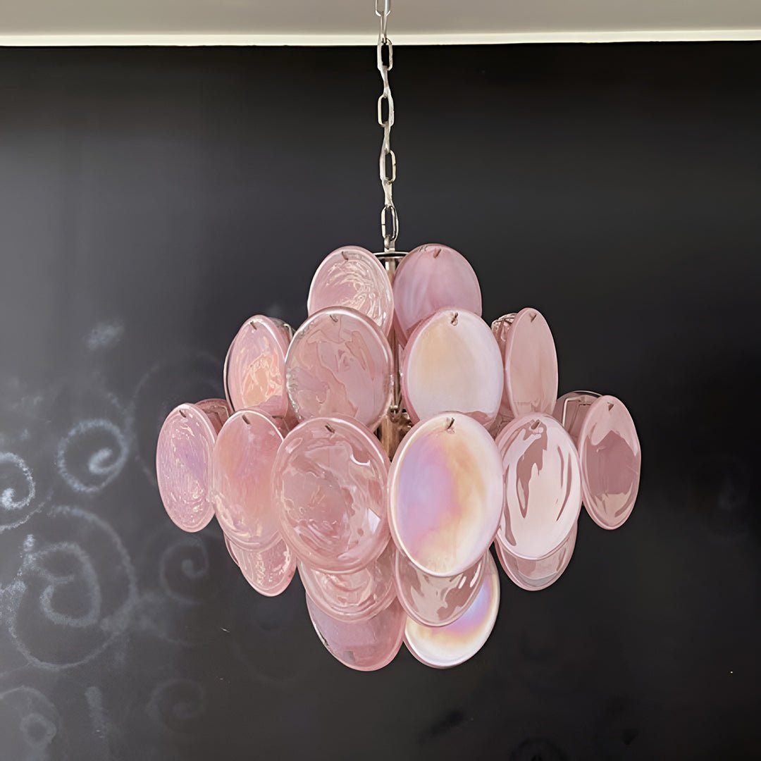 Aurora Chandelier Pink Disc Layered Artistic - Blowlighting