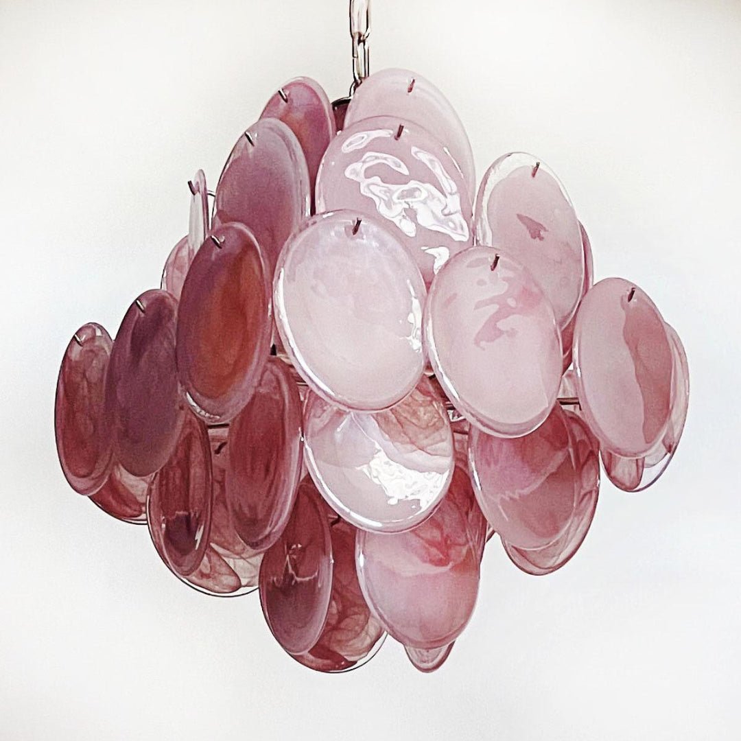 Aurora Chandelier Pink Disc Layered Artistic - Blowlighting