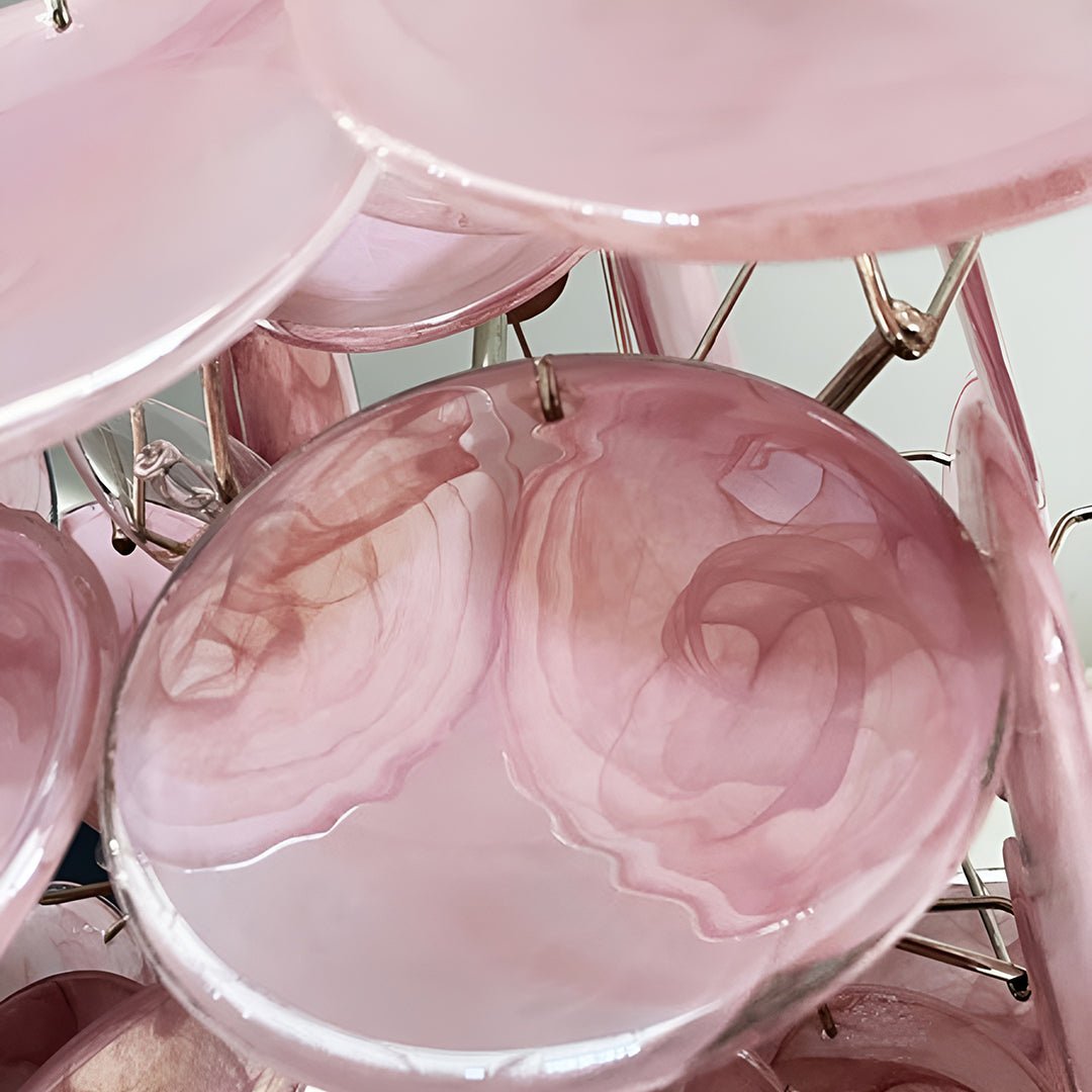 Aurora Chandelier Pink Disc Layered Artistic - Blowlighting
