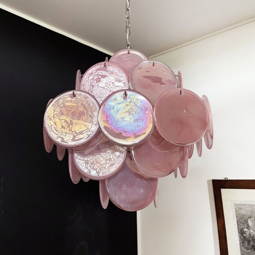 Aurora Chandelier Pink Disc Layered Artistic - Blowlighting
