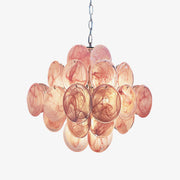 Aurora Chandelier Pink Disc Layered Artistic - Blowlighting