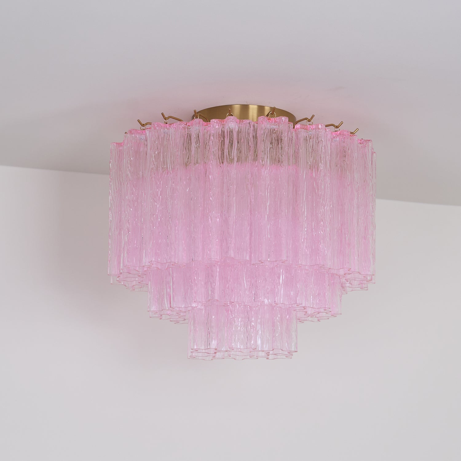 Aurora Ceiling Lamp Murano Pink Glass Vintage - Blowlighting