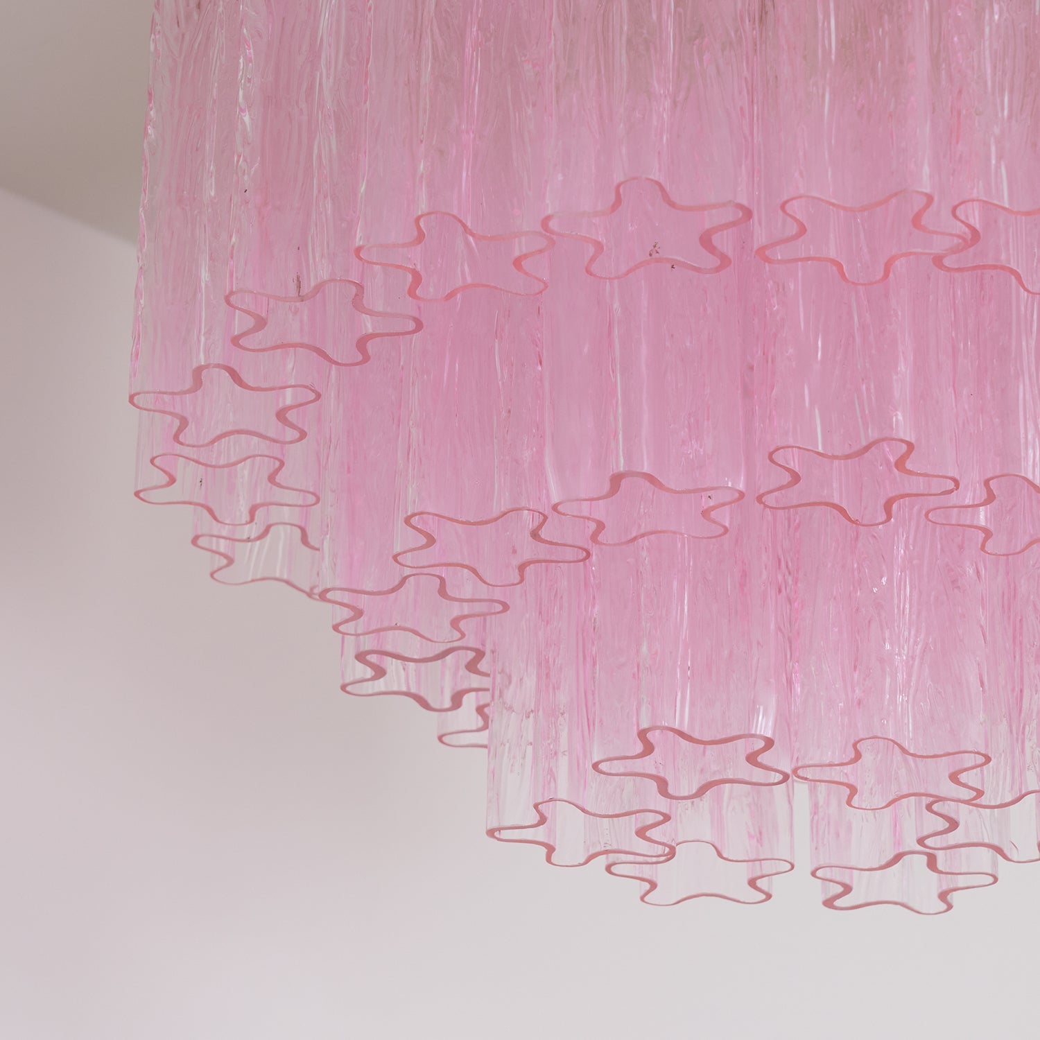 Aurora Ceiling Lamp Murano Pink Glass Vintage - Blowlighting