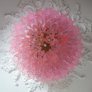 Aurora Ceiling Lamp Murano Pink Glass Vintage - Blowlighting