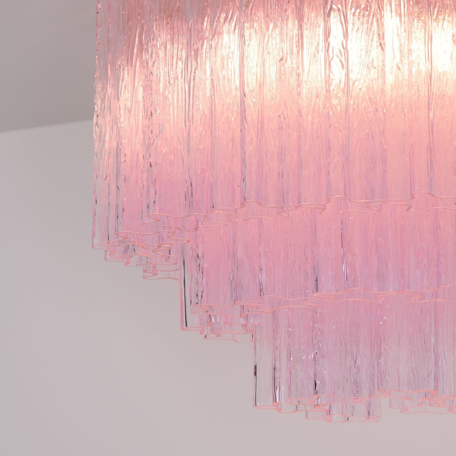 Aurora Ceiling Lamp Murano Pink Glass Vintage - Blowlighting