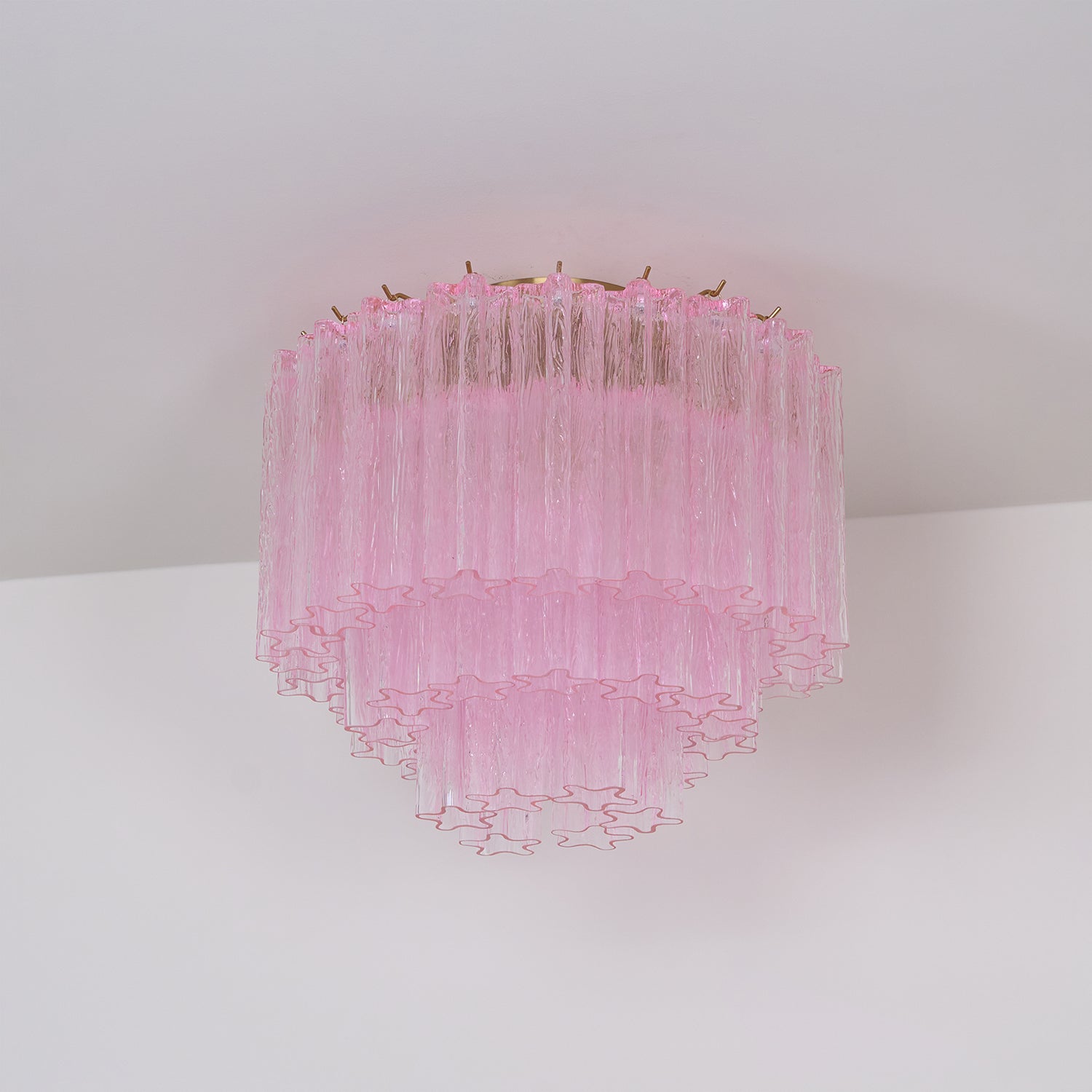 Aurora Ceiling Lamp Murano Pink Glass Vintage - Blowlighting