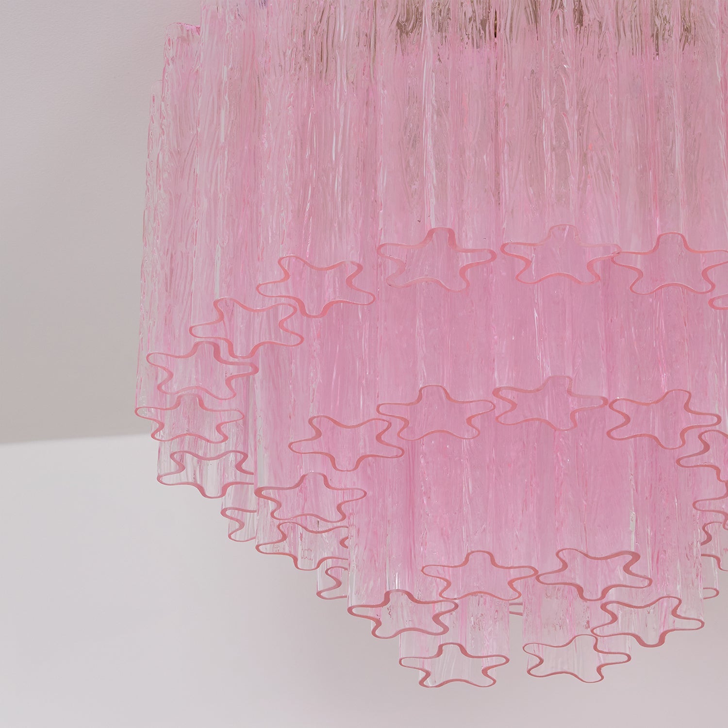 Aurora Ceiling Lamp Murano Pink Glass Vintage - Blowlighting