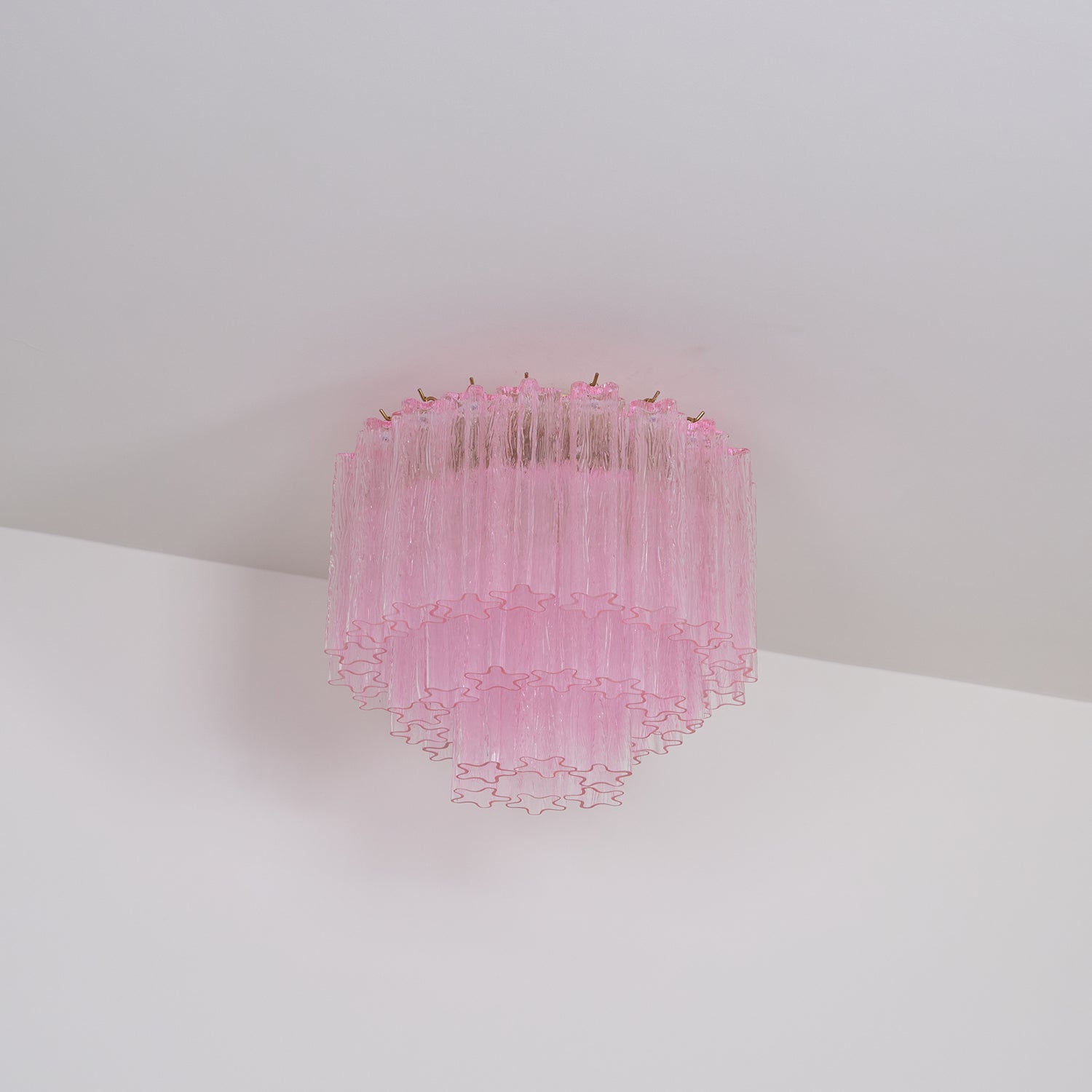Aurora Ceiling Lamp Murano Pink Glass Vintage - Blowlighting