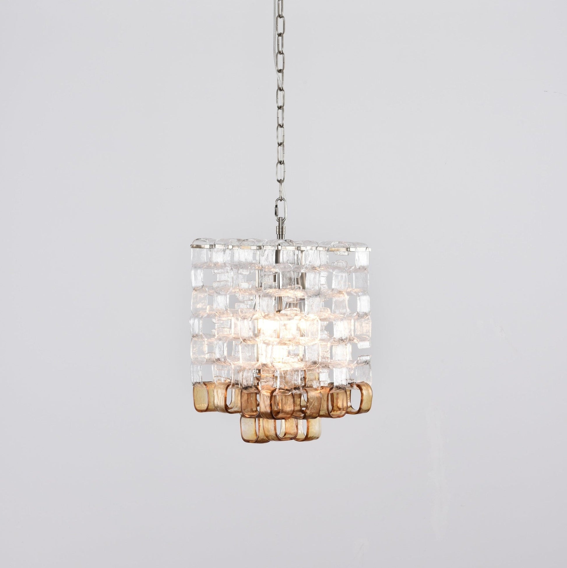 Aurora Chandelier Murano Glass Interlocking Geometric - Blowlighting