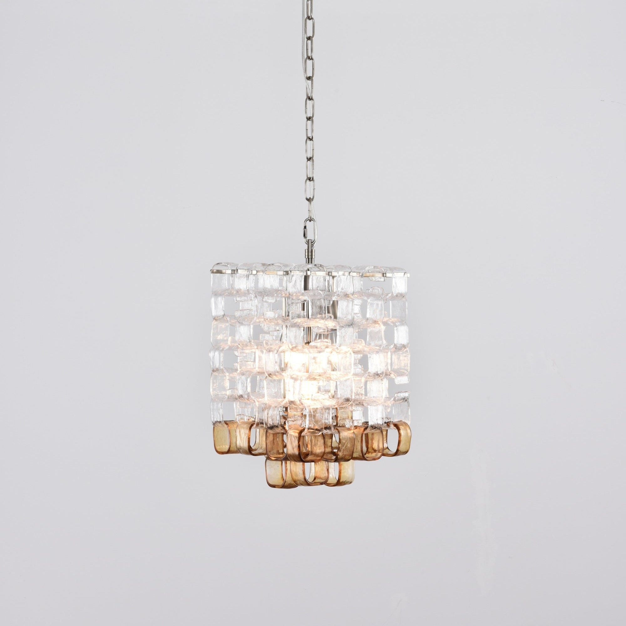 Aurora Chandelier Murano Glass Interlocking Geometric - Blowlighting