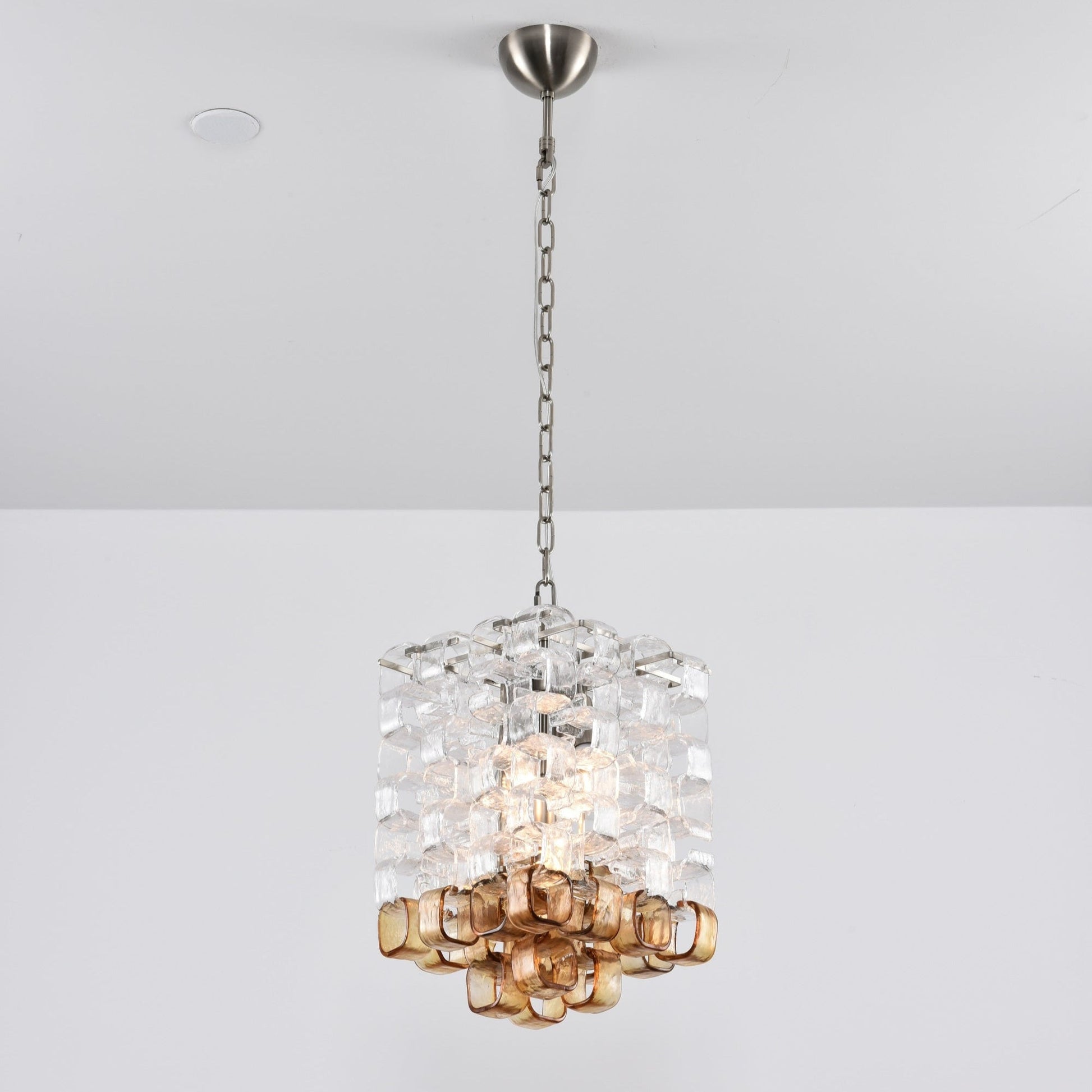 Aurora Chandelier Murano Glass Interlocking Geometric - Blowlighting
