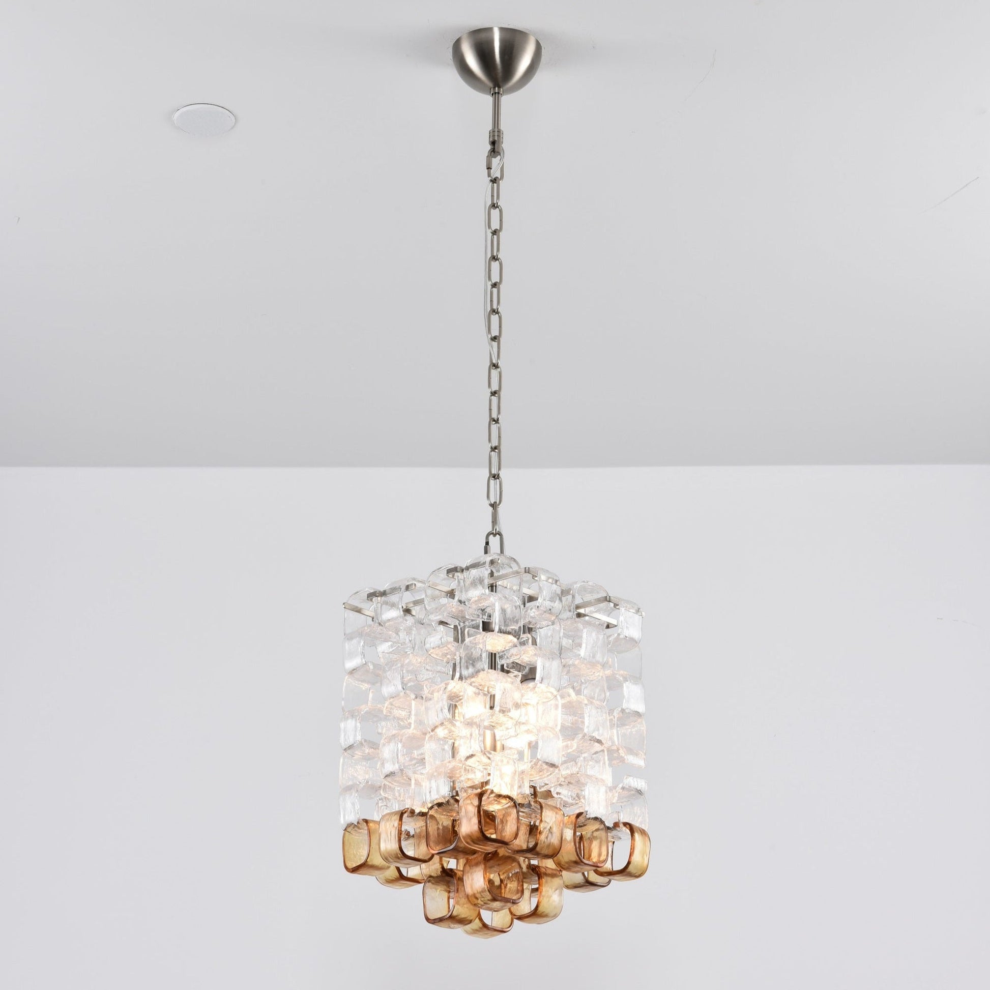Aurora Chandelier Murano Glass Interlocking Geometric - Blowlighting