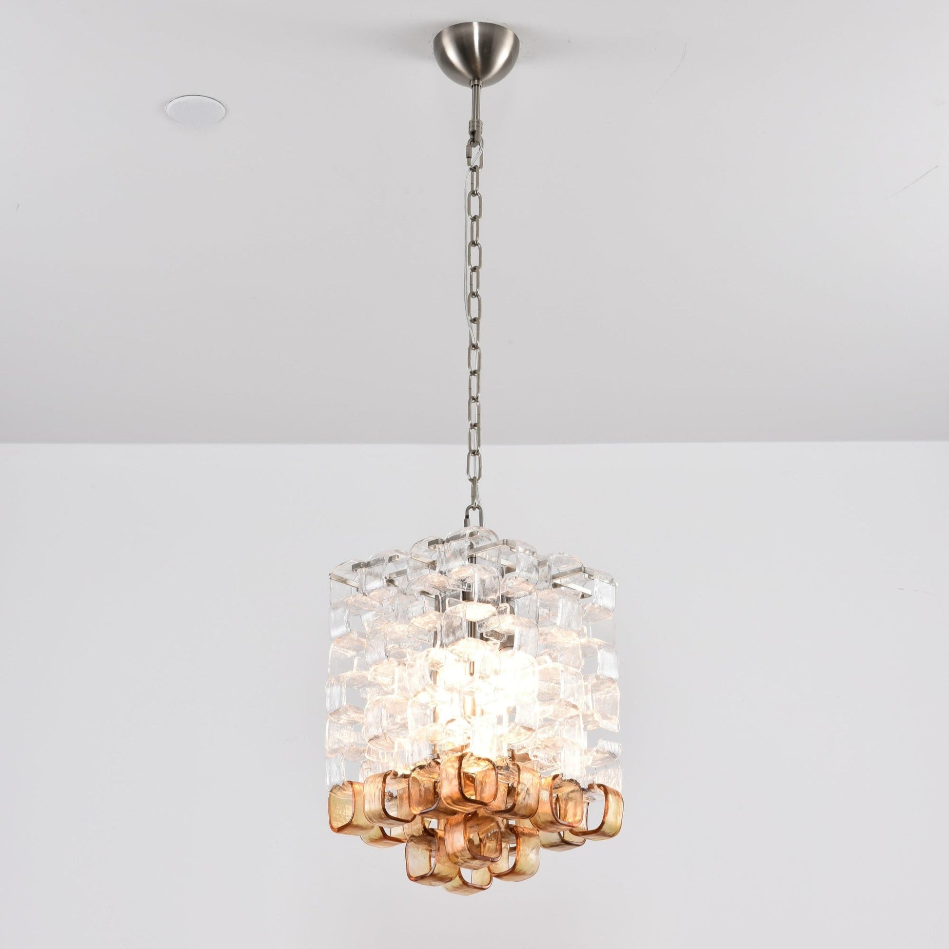 Aurora Chandelier Murano Glass Interlocking Geometric - Blowlighting