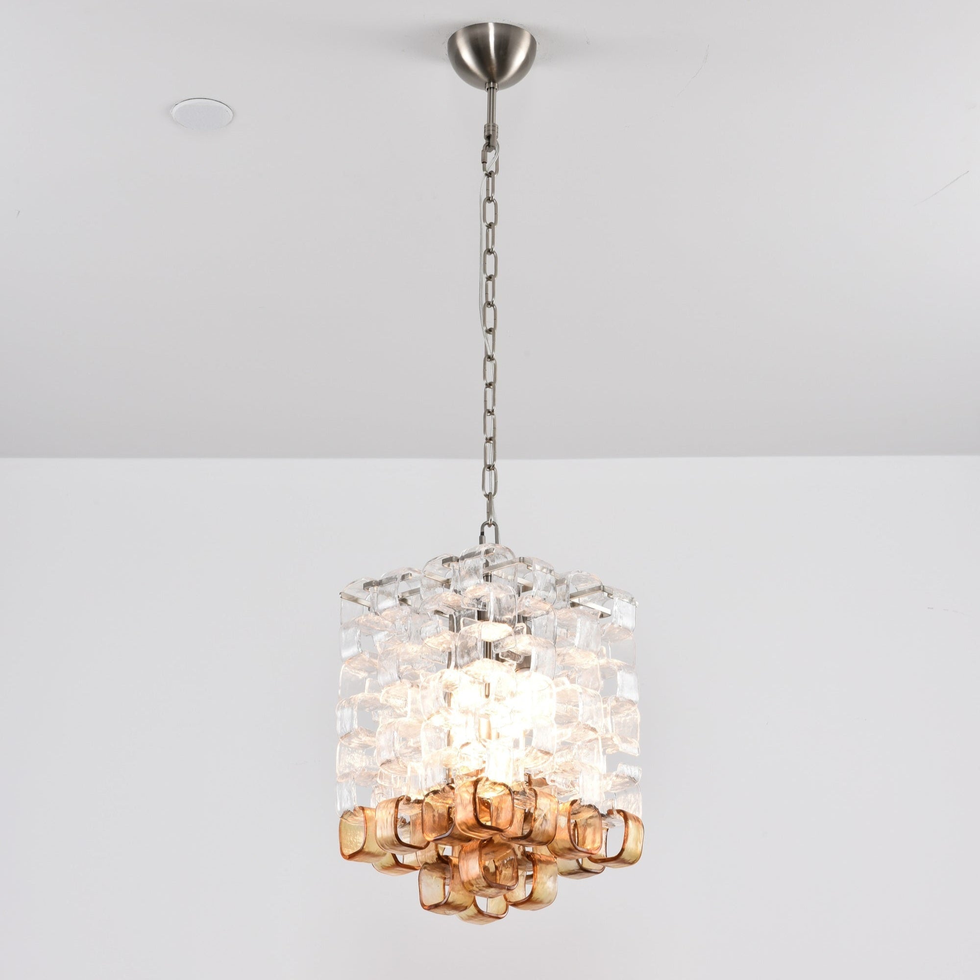 Aurora Chandelier Murano Glass Interlocking Geometric - Blowlighting