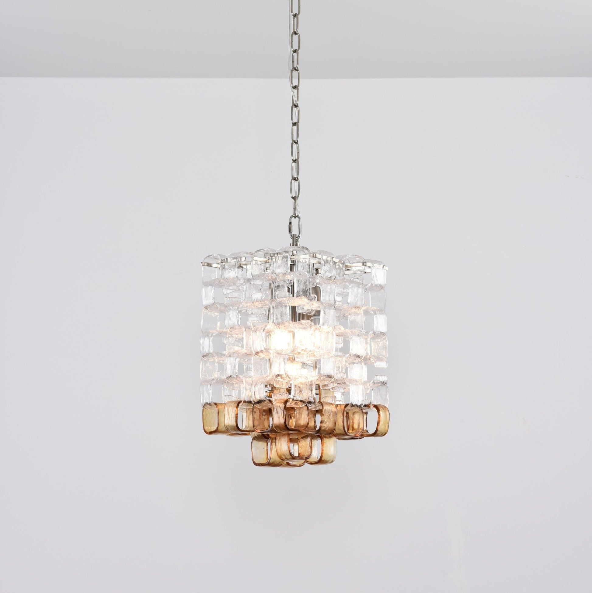 Aurora Chandelier Murano Glass Interlocking Geometric - Blowlighting
