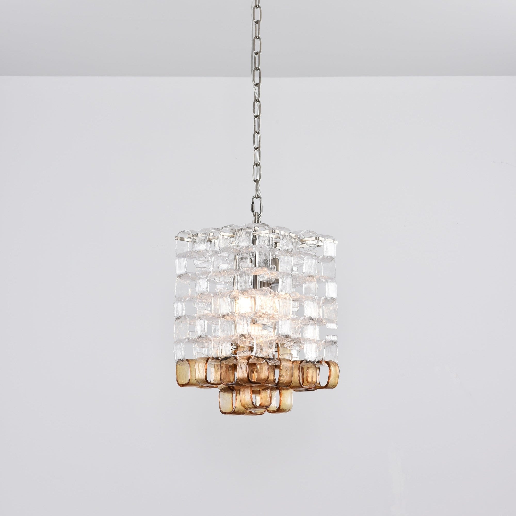 Aurora Chandelier Murano Glass Interlocking Geometric - Blowlighting