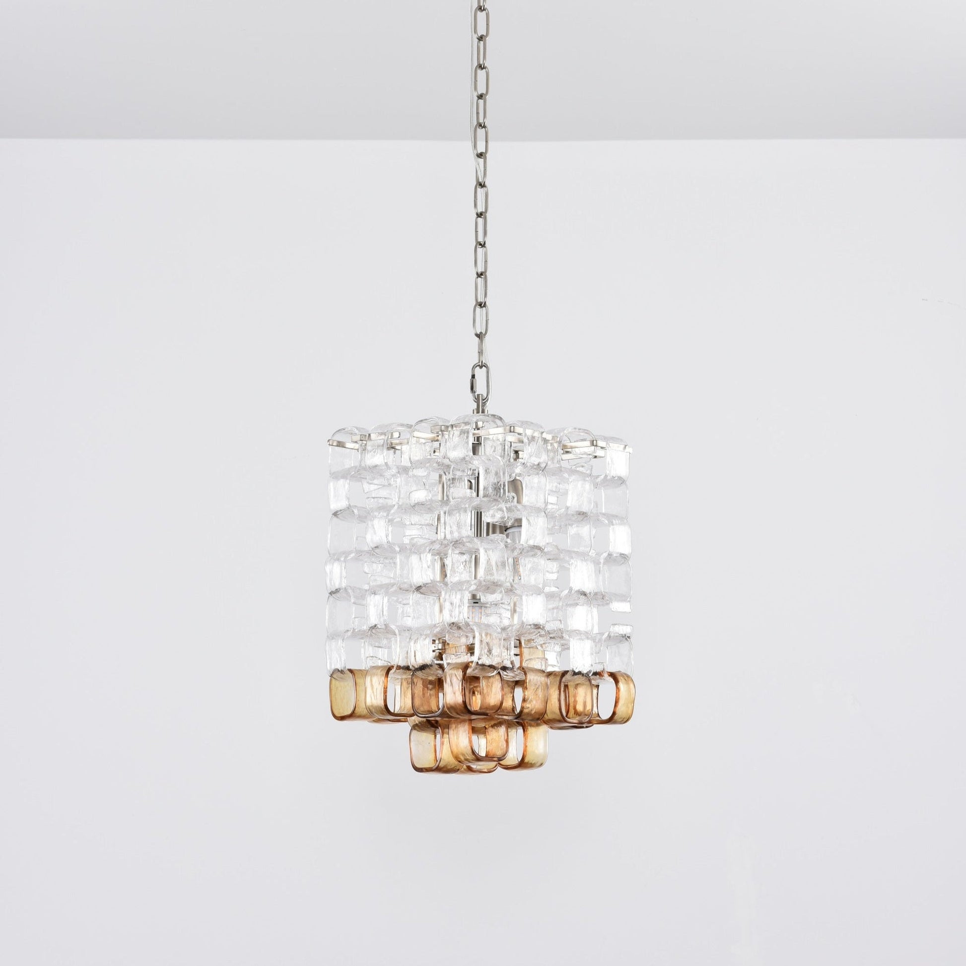 Aurora Chandelier Murano Glass Interlocking Geometric - Blowlighting