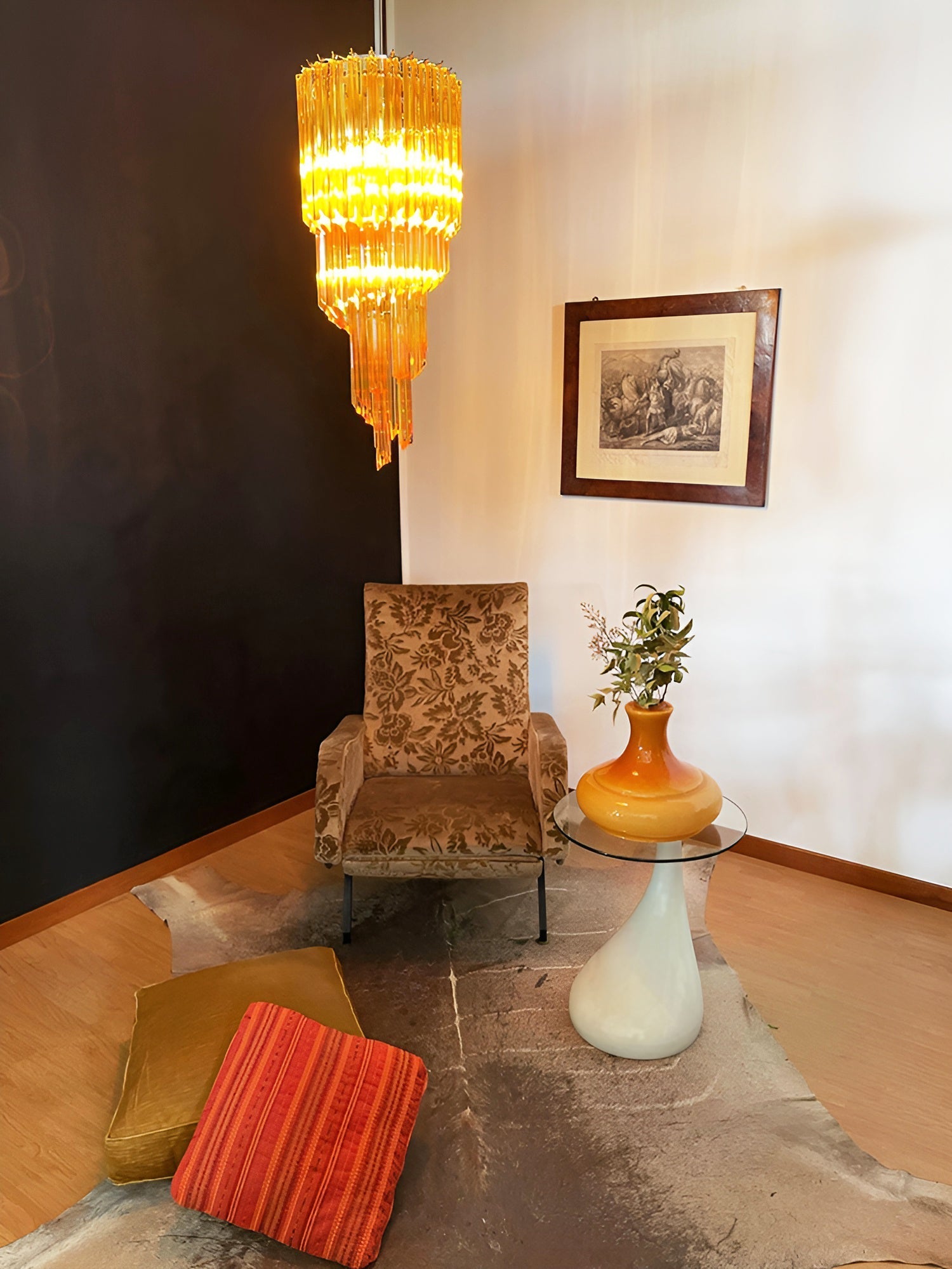 Aurora Chandelier Spiral Pink Prism Tiered - Blowlighting