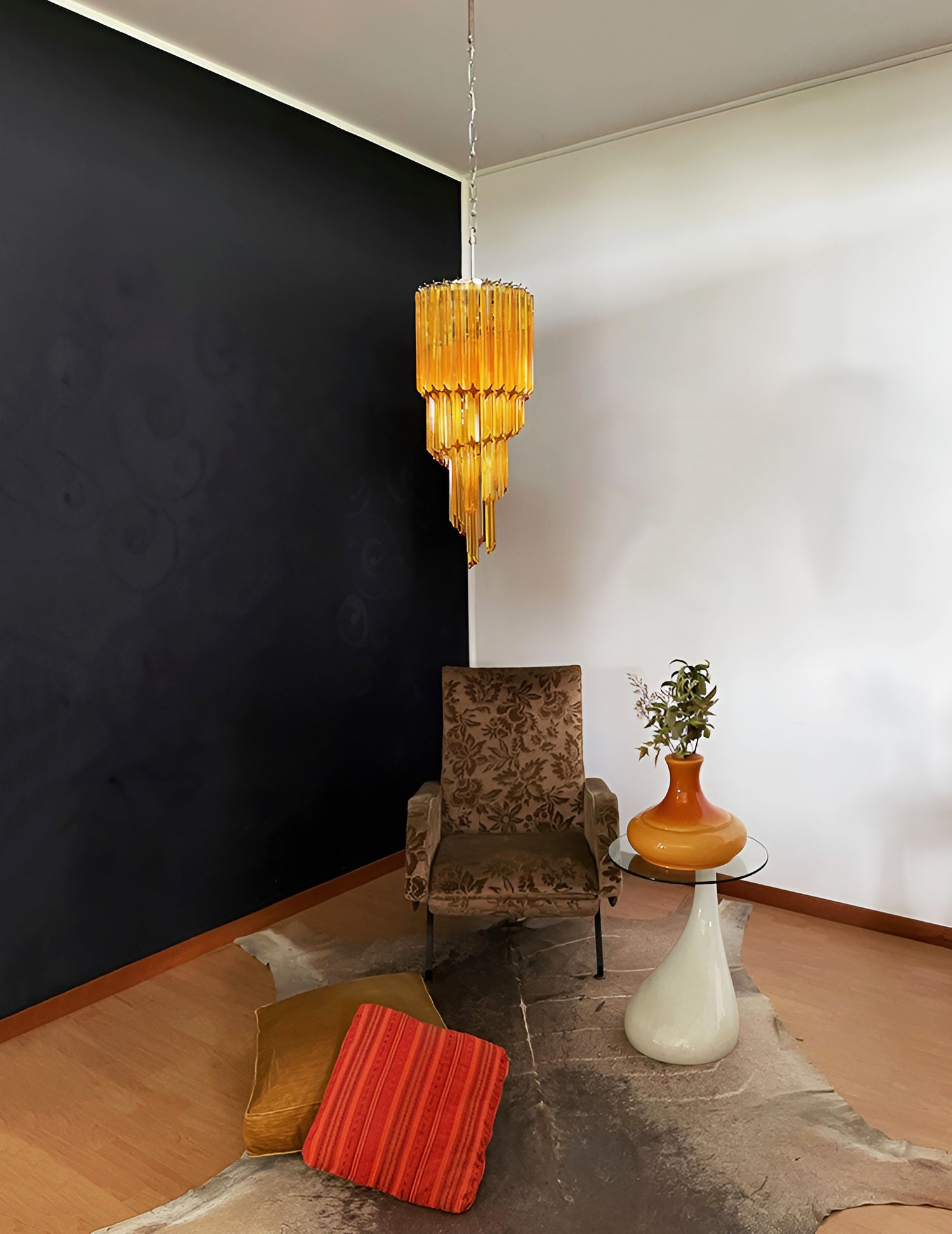 Aurora Chandelier Spiral Pink Prism Tiered - Blowlighting